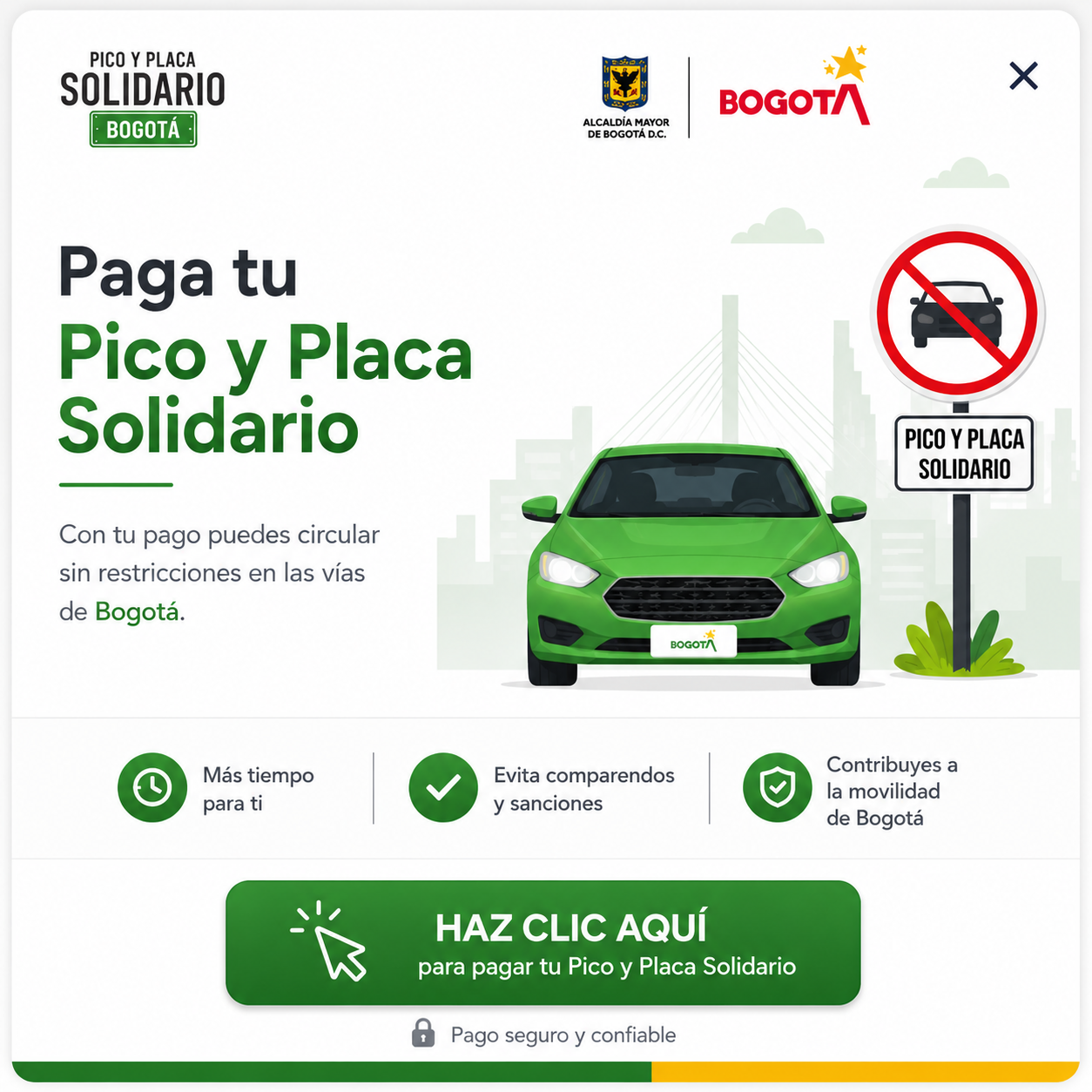 Aviso Pico y Placa Solidario